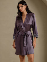 [Purppuranharmaa] SilkSilky-FI 3/4 Sleeve Naisten Aamutakki 003