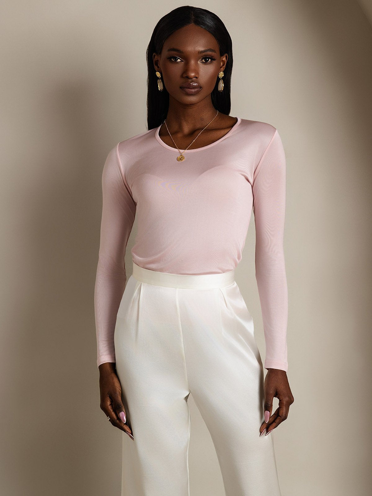 [Korallinpunainen] SilkSilky-FI Womens T-Shirt 001,