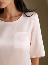 [Pinkki] SilkSilky-FI Half Sleeve Naisten T-paita 004