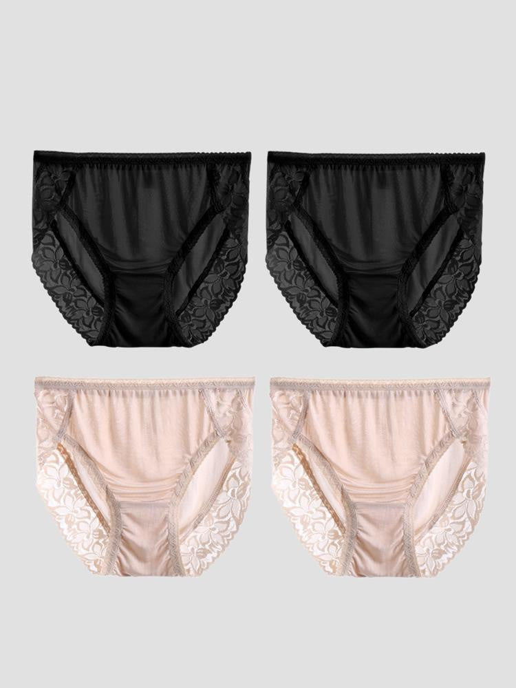 SilkSilky-FI Panty Musta+Beige 003