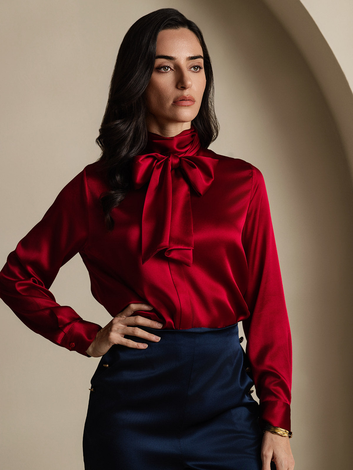 [Viini] SilkSilky-FI 19Momme Womens Shirt 003