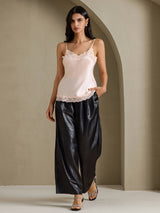 [Pinkki] SilkSilky-FI Spaghetti Strap V Neck Camisole Top 007