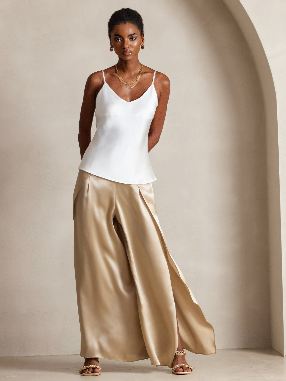 [Valkoinen] SilkSilky-FI Camisoles 001