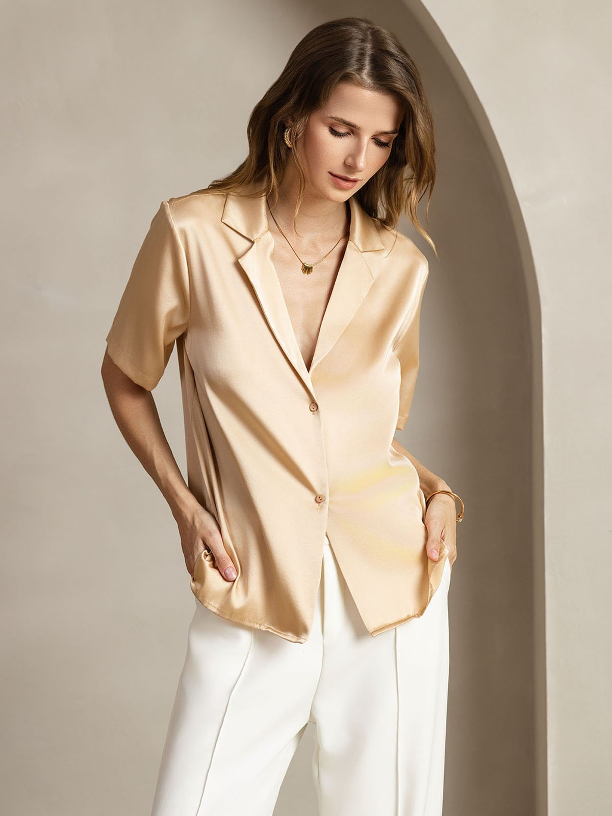 [Samppanja] SilkSilky-FI 19Momme Womens Shirt 001