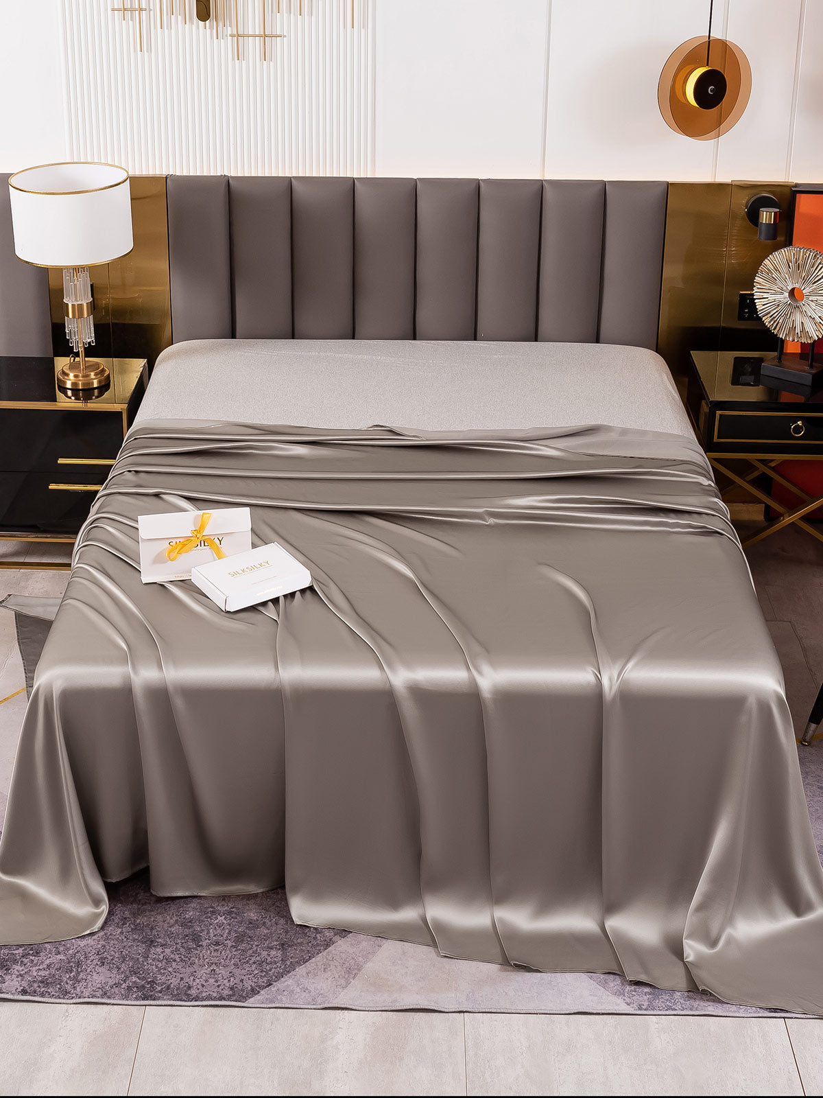 [Harmaa] SilkSilky-FI 19Momme Sheet 002