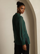 [Tummanvihreä] SilkSilky-FI Womens Shirt 006