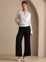 [Harmaa] SilkSilky-FI Long Sleeve Wrap Naisten Puserot 005