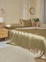 [Beige+Khaki] SilkSilky-FI 22Momme Vuodevaatteet Setti 003