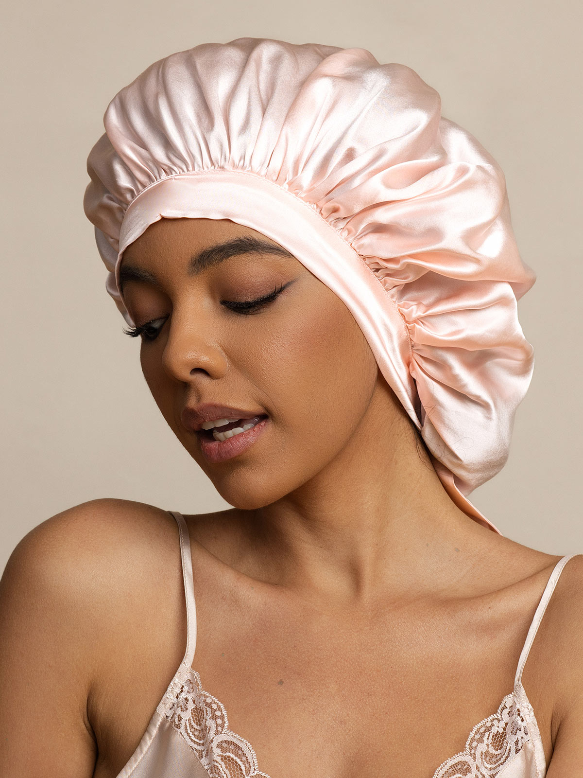 [Vaalea Pinkki] SilkSilky-FI Sleep Cap 003