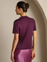 [Violetti] SilkSilky-FI Short Sleeve Naisten T-paita 002