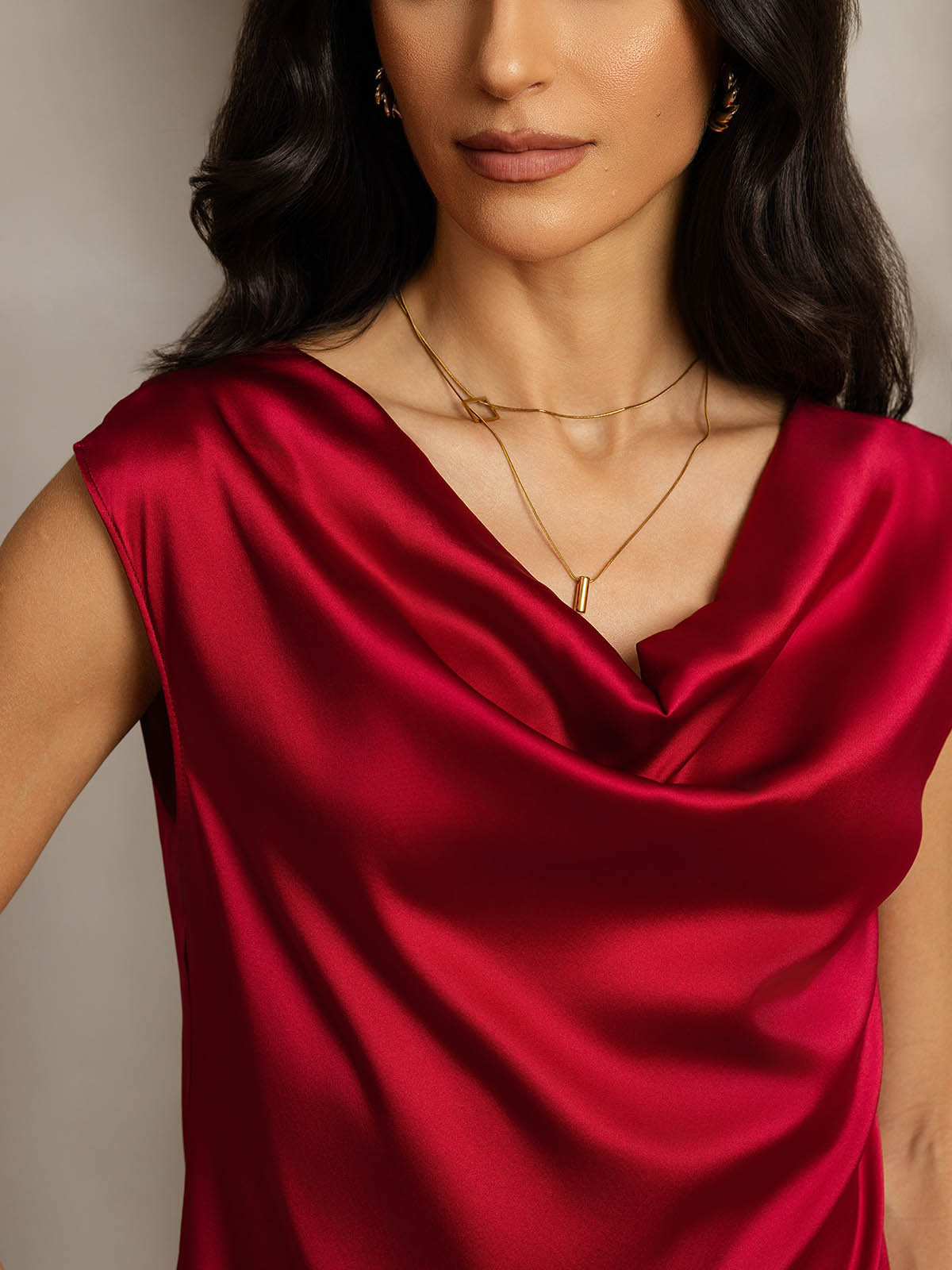 [Viini] SilkSilky-FI 19Momme Womens T-Shirt 005,