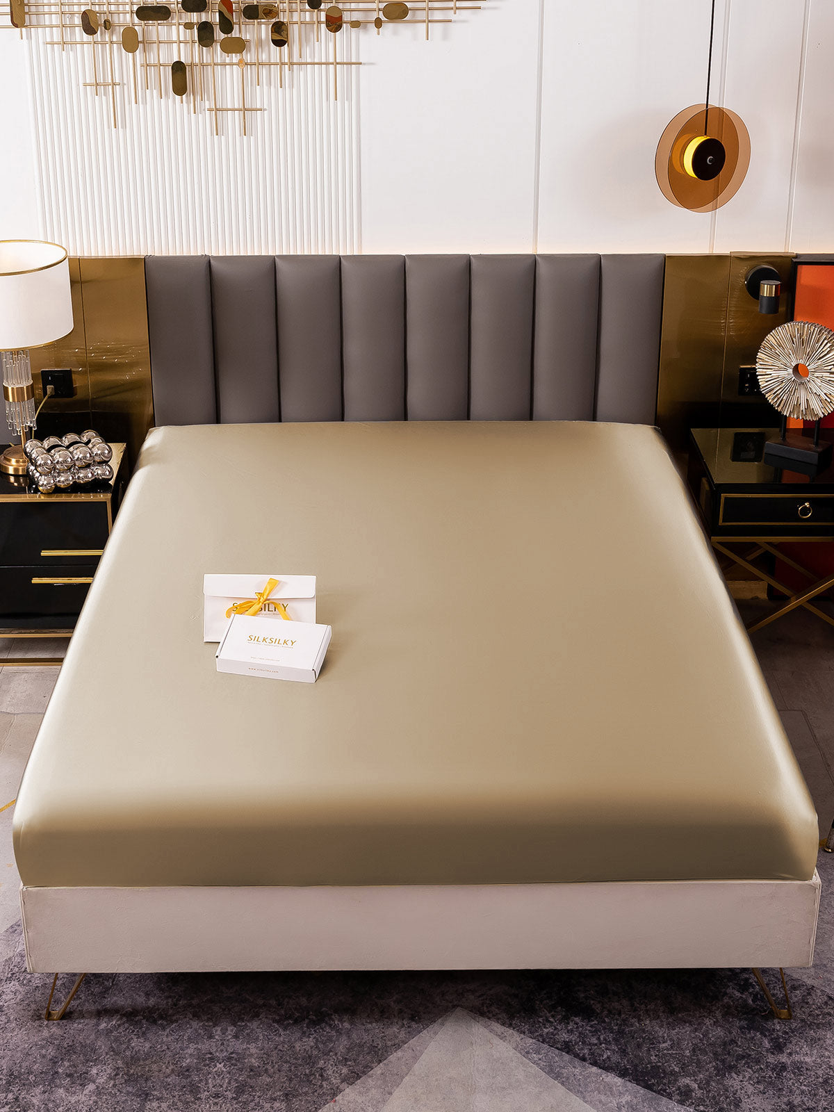 [Beige] SilkSilky-FI 19Momme Sheet 002