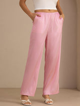 [Vaaleanpunainen Liituraita] SilkSilky-FI Womens Pants 001