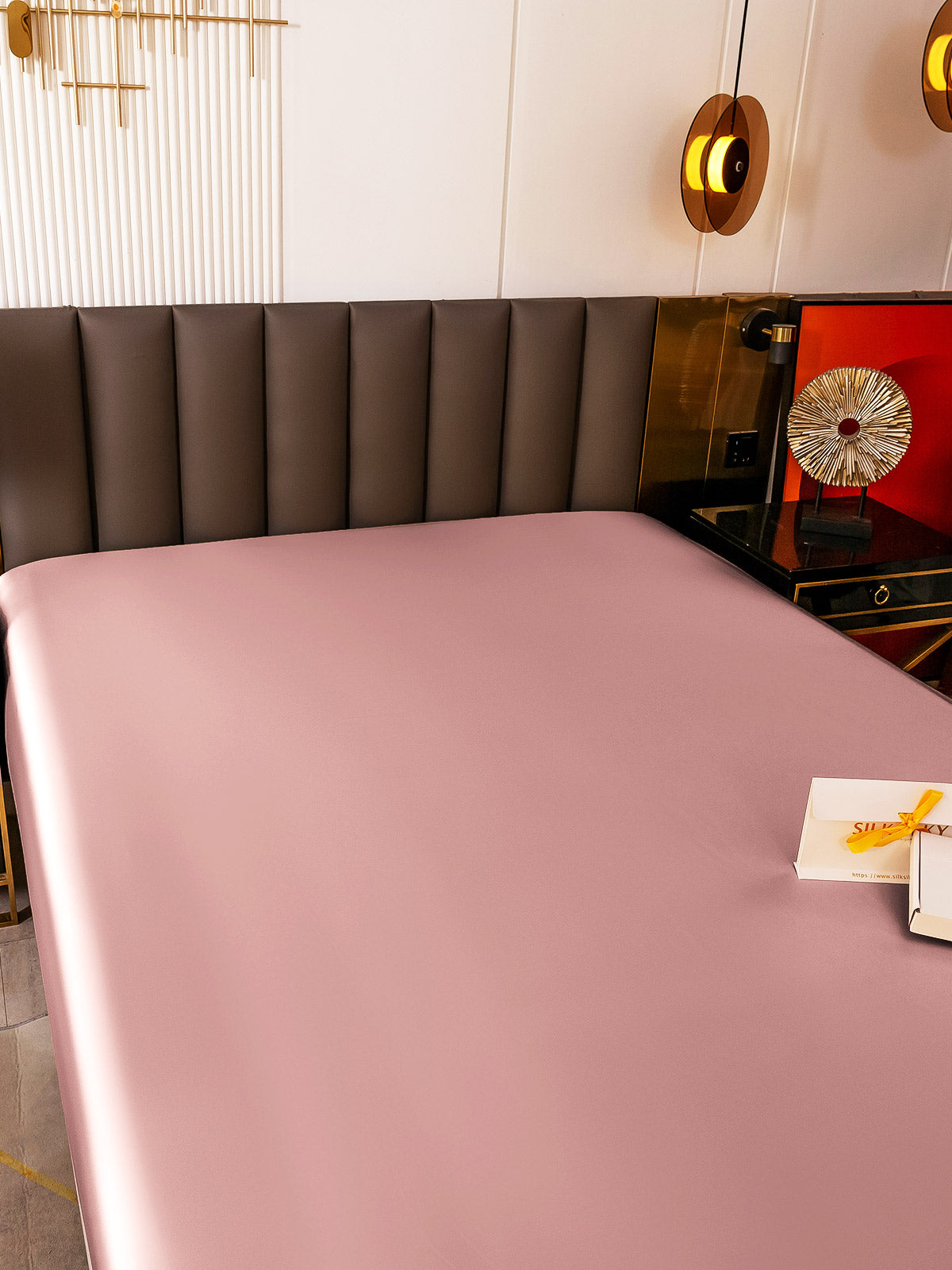 [Vaalean Mauve] SilkSilky-FI 19Momme Sheet 005