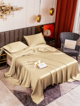[Beige] SilkSilky-FI 19Momme Vuodevaatteet Setti 001