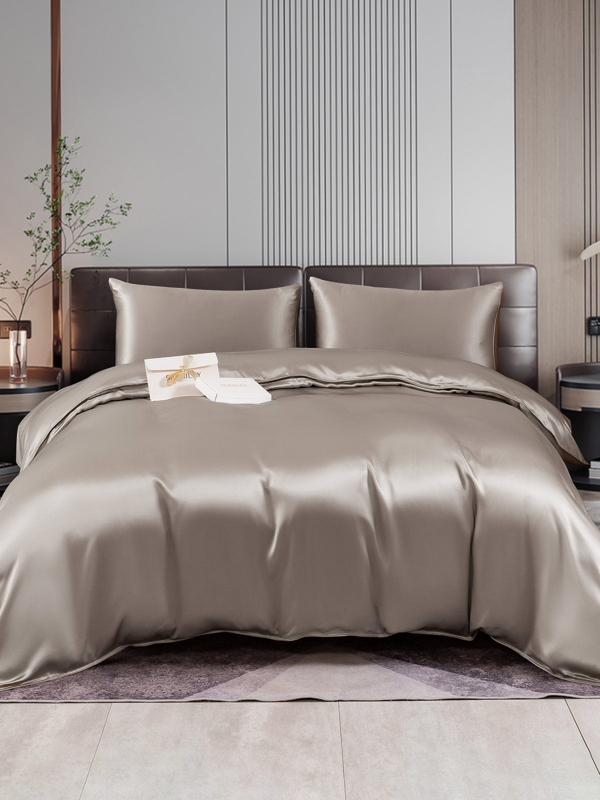 [Harmaa] SilkSilky-FI 22Momme Bedding Set 001