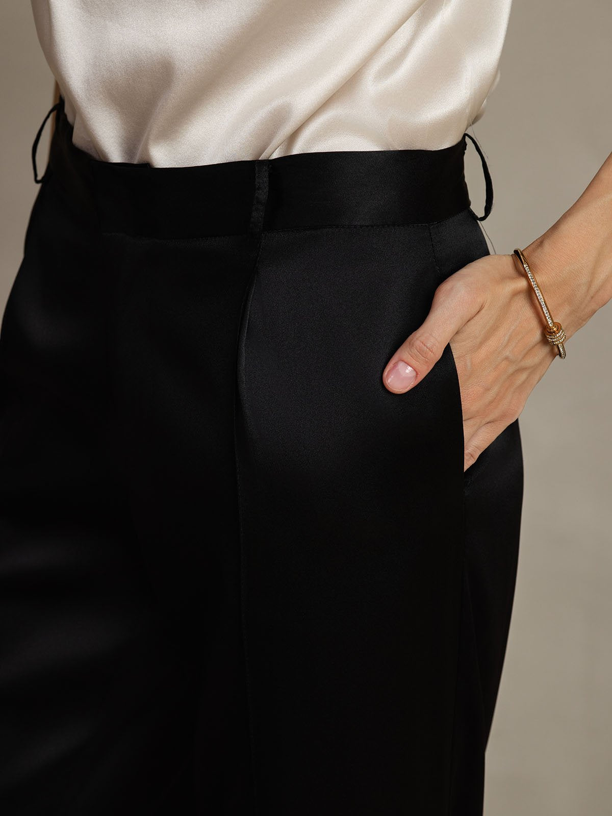 [Musta] SilkSilky-FI 19Momme Womens Pants 004