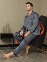[Laivasto Ginkgo] SilkSilky-FI 19Momme Miesten Pyjamat 011