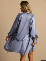 [Teräksensininen] SilkSilky-FI Womens Pajamas 002