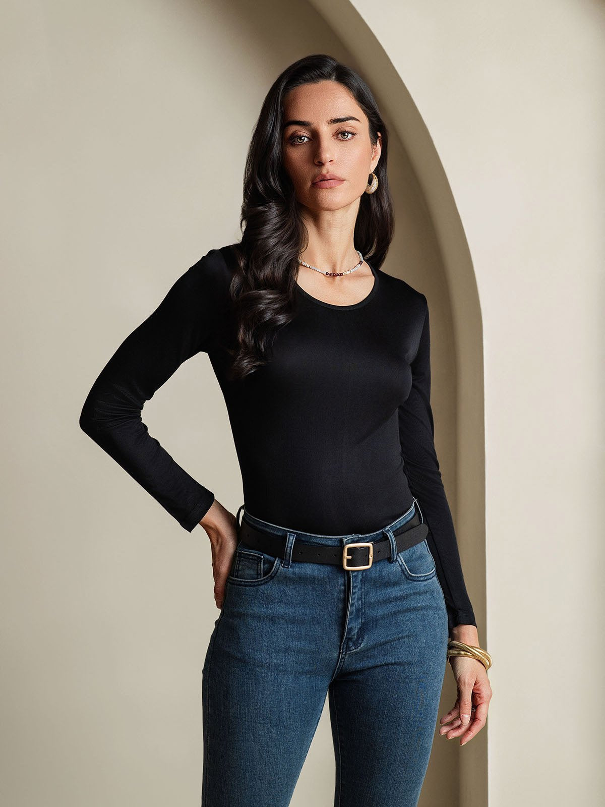 [Musta] SilkSilky-FI Womens T-Shirt 001,