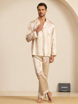 [Samppanja] SilkSilky-FI Long Sleeve Notkokaulus Miesten Pyjamat 003