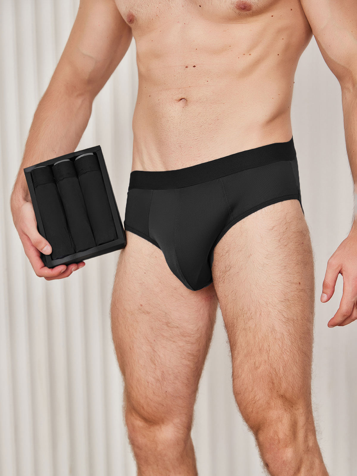 [Musta] SilkSilky-FI Mens Underwear 001