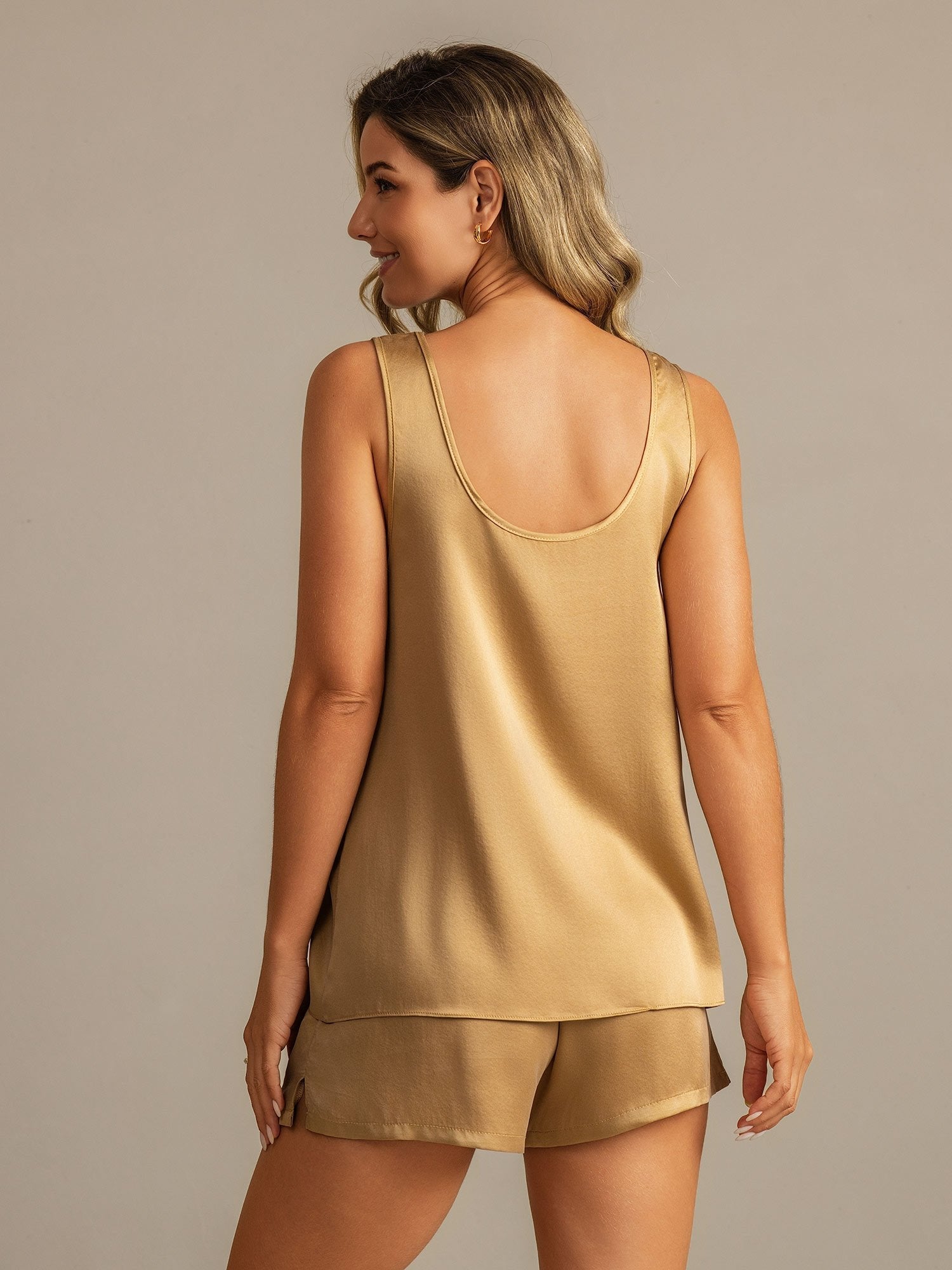 [Tan] SilkSilky-FI 19Momme Womens Pajamas 002