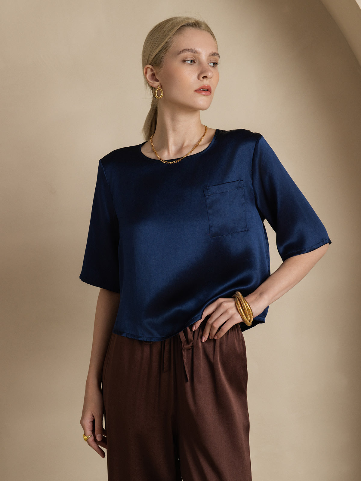 [Tummansininen] SilkSilky-FI Womens T-Shirt 004