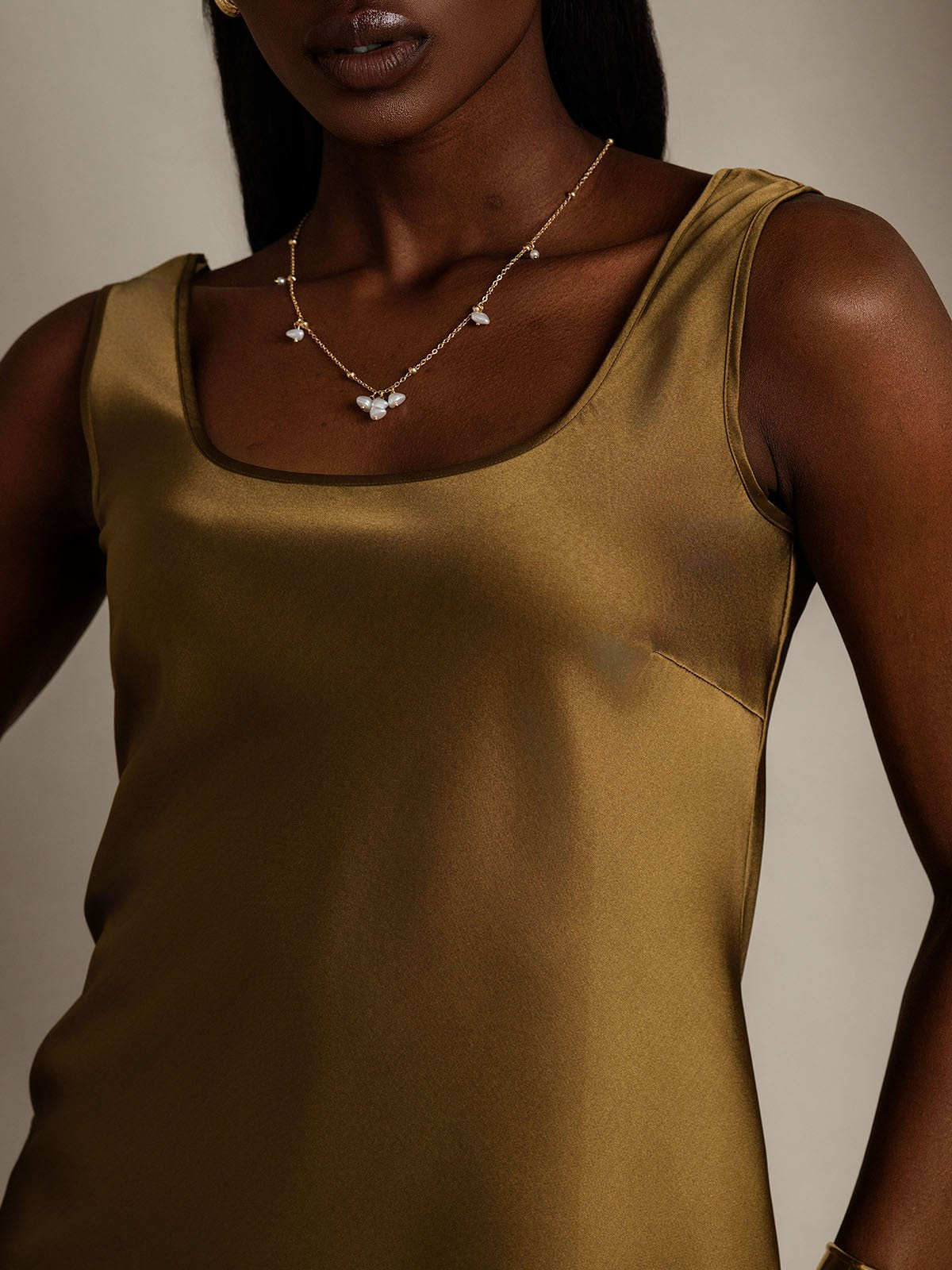 [Ruskea] SilkSilky-FI 19Momme Camisoles 008