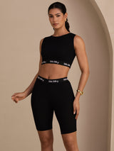 [Musta] SilkSilky-FI Sleeveless Crew Neck Women's Outfit Sets 004