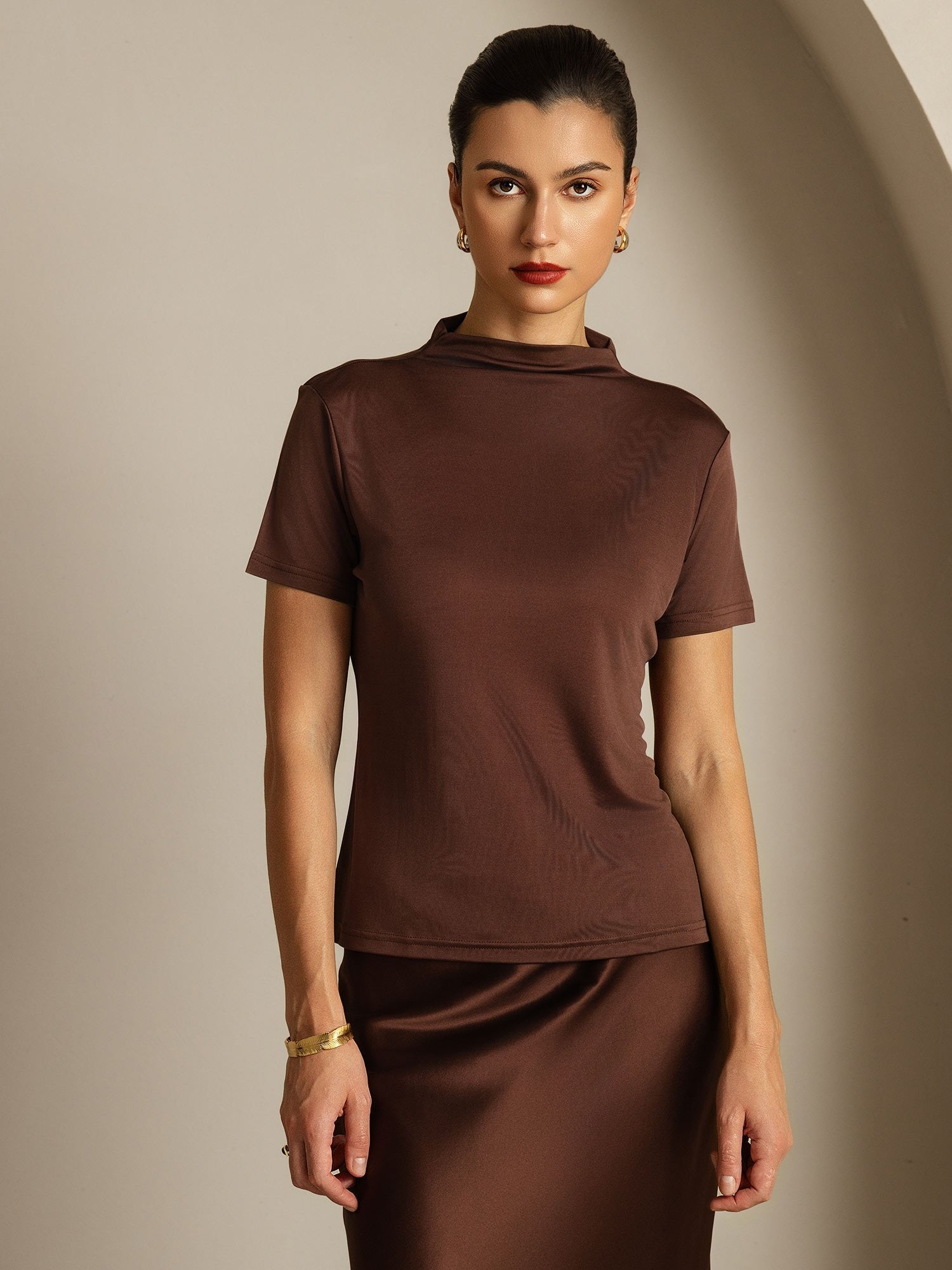 [Kahvi] SilkSilky-FI Womens T-Shirt 003