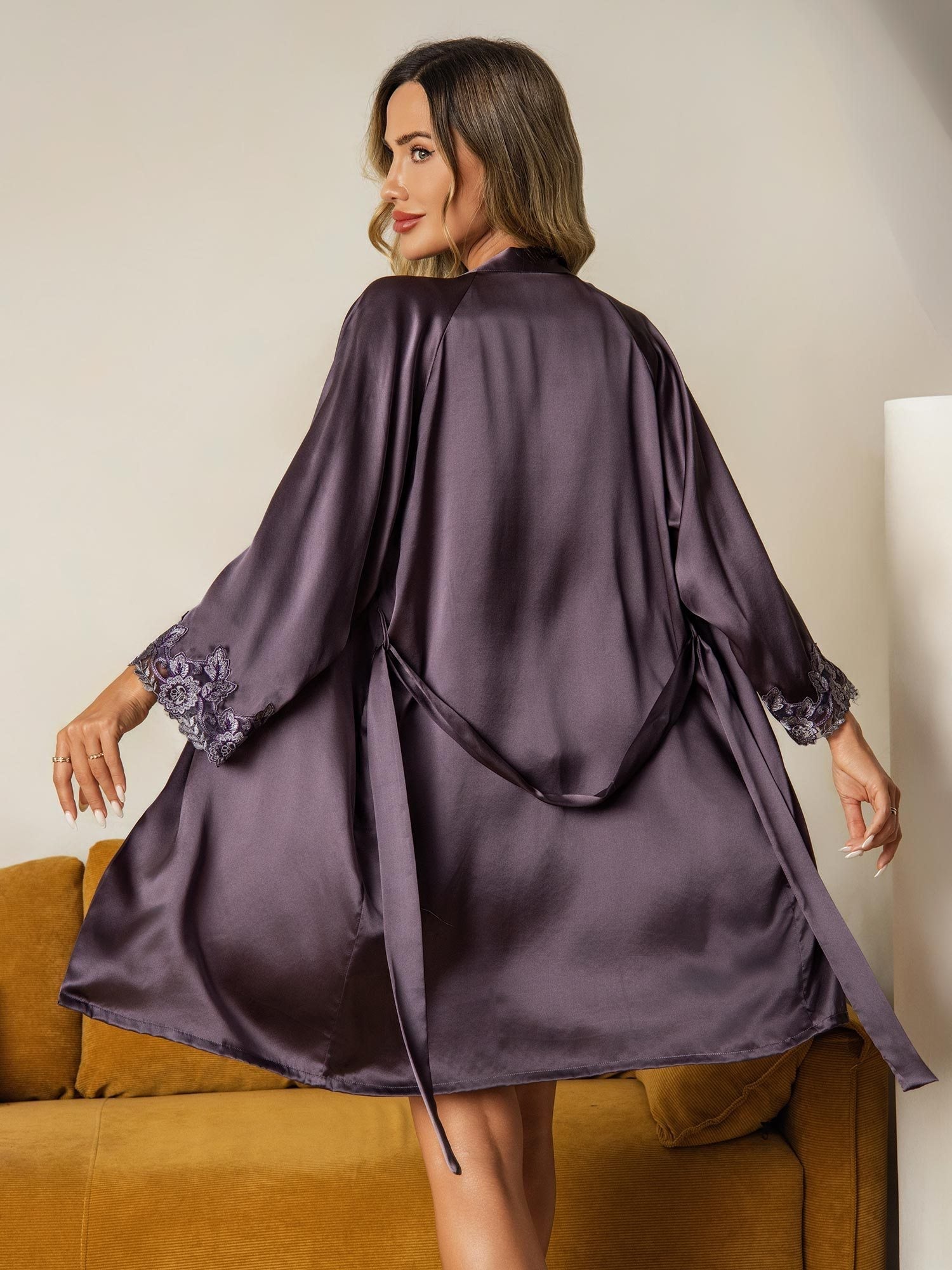 [Purppuranharmaa] SilkSilky-FI Nightgown&Robe Set 003