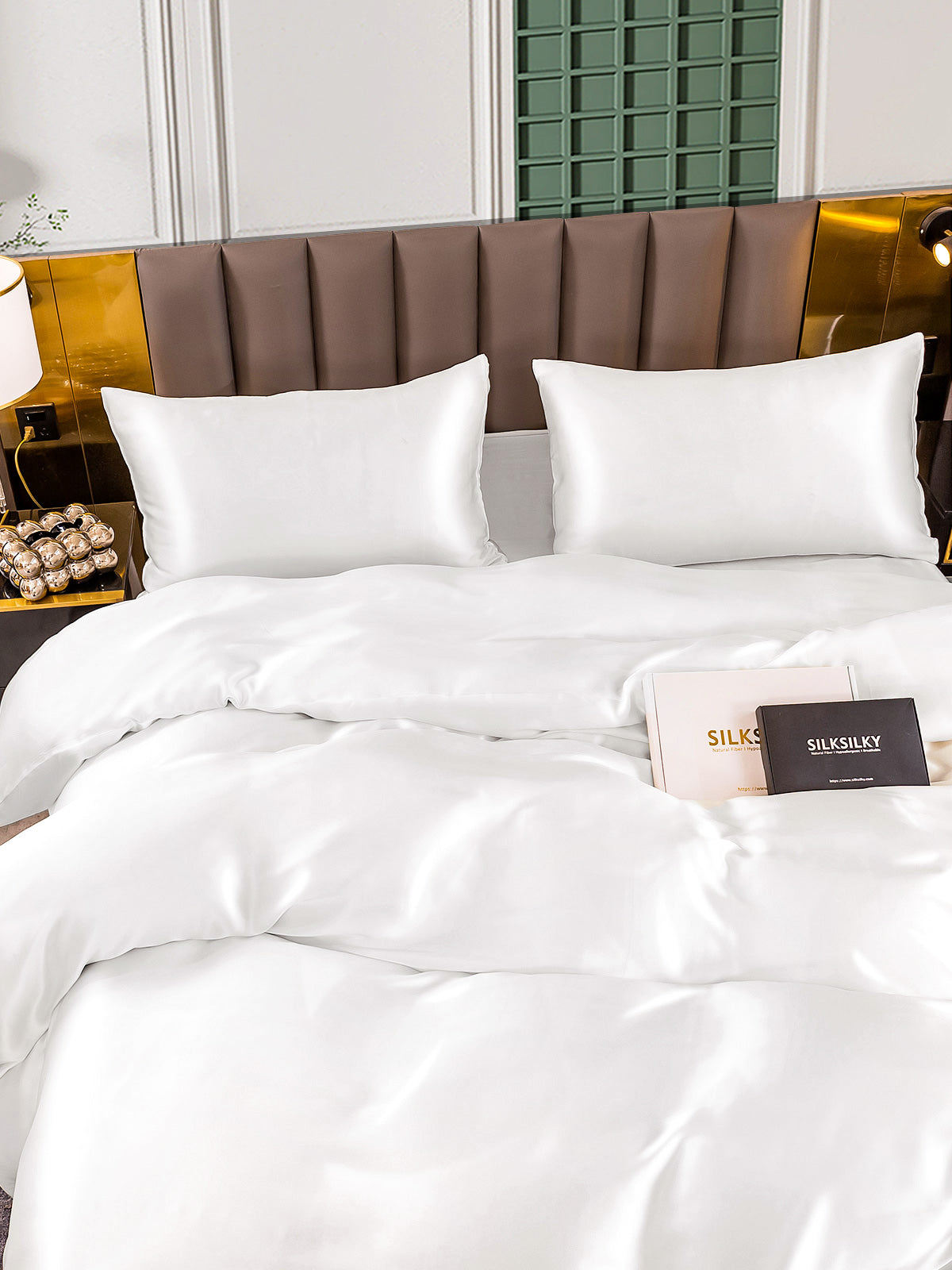 [Valkoinen] SilkSilky-FI 25Momme Bedding Set 004