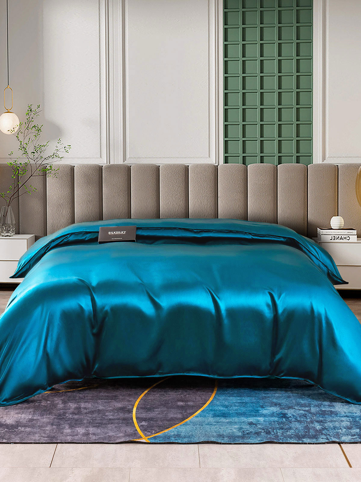 [Sinivihreä] SilkSilky-FI 25Momme Duvet Cover 004