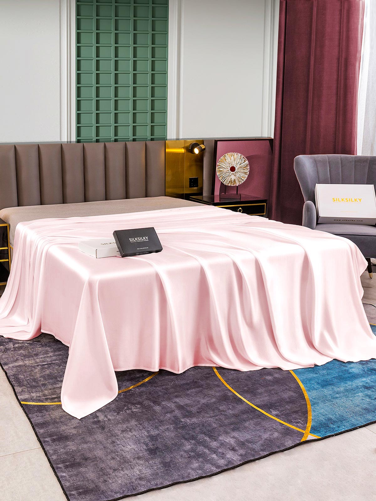 [Pinkki] SilkSilky-FI 25Momme Sheet 002