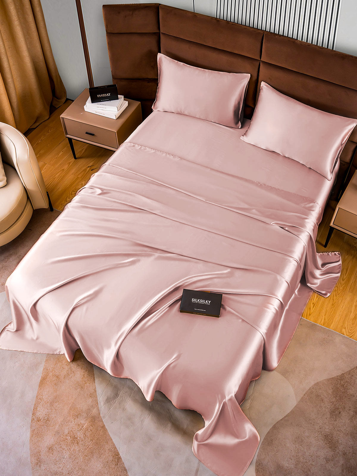 [Vaalean Mauve] SilkSilky-FI 22Momme Bedding Set 006