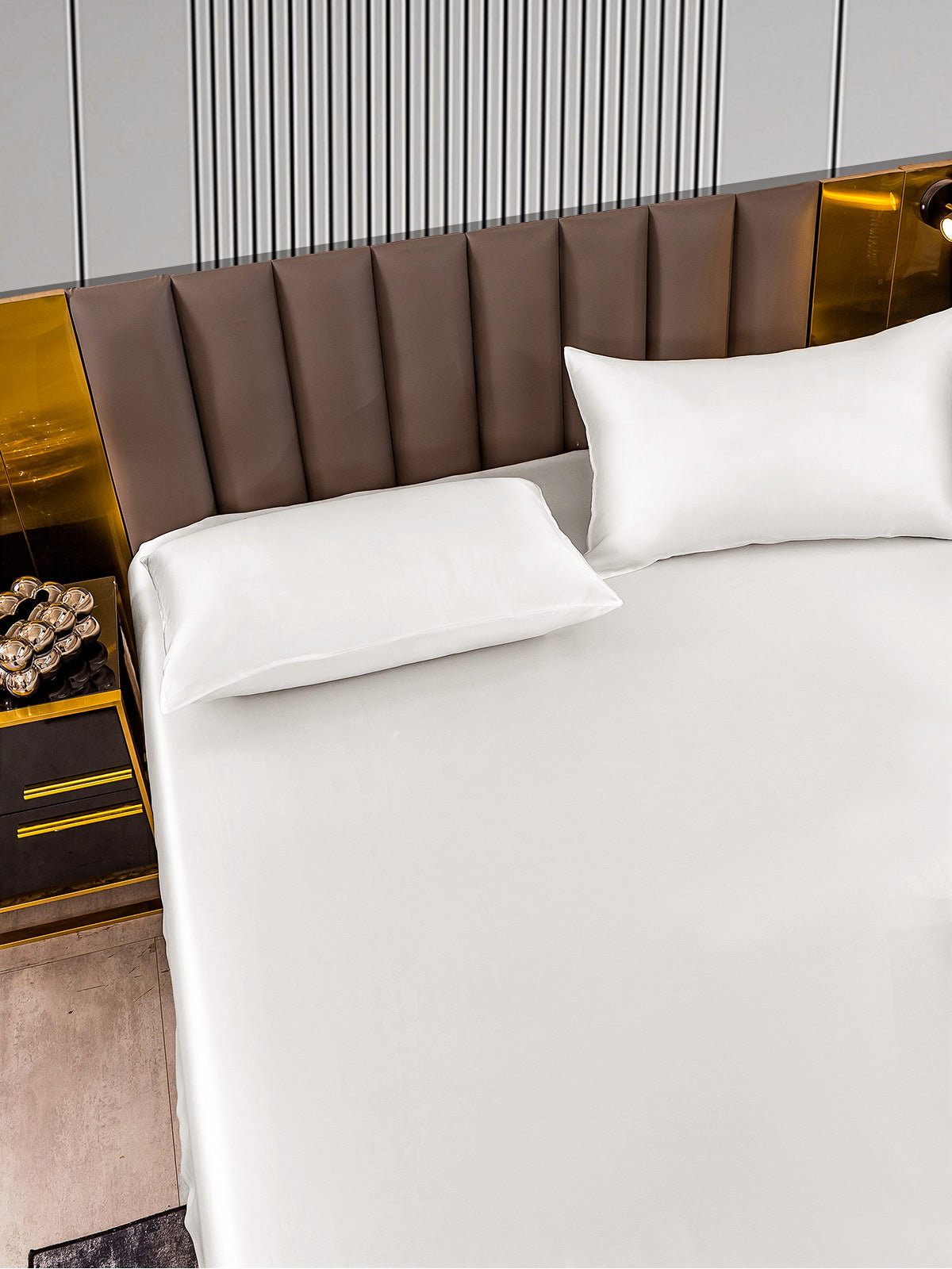 [Valkoinen] SilkSilky-FI 22Momme Bedding Set 005