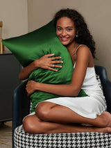 [Tummanvihreä] SilkSilky-FI 19Momme Pillowcase 002