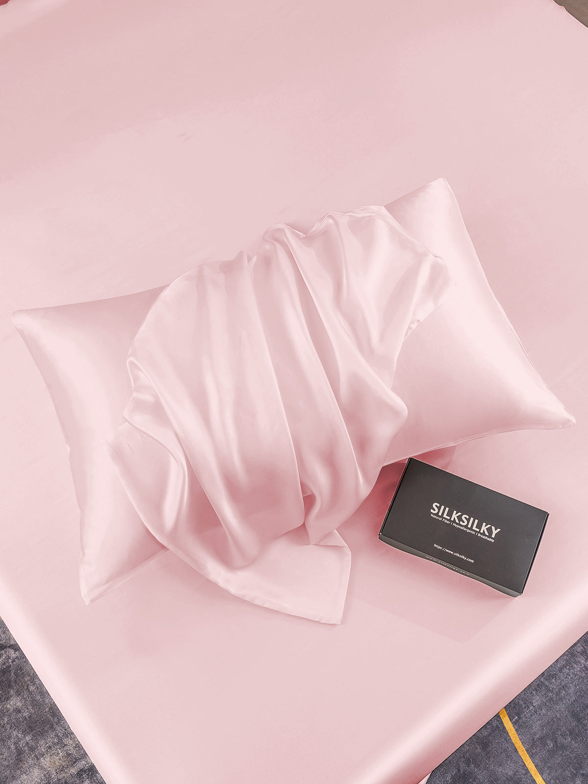 SilkSilky-FI 30Momme Pillowcase Pinkki 004