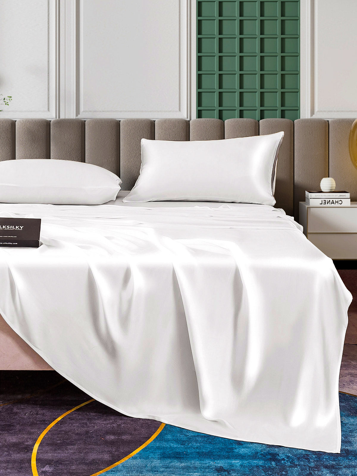 [Valkoinen] SilkSilky-FI 25Momme Bedding Set 006