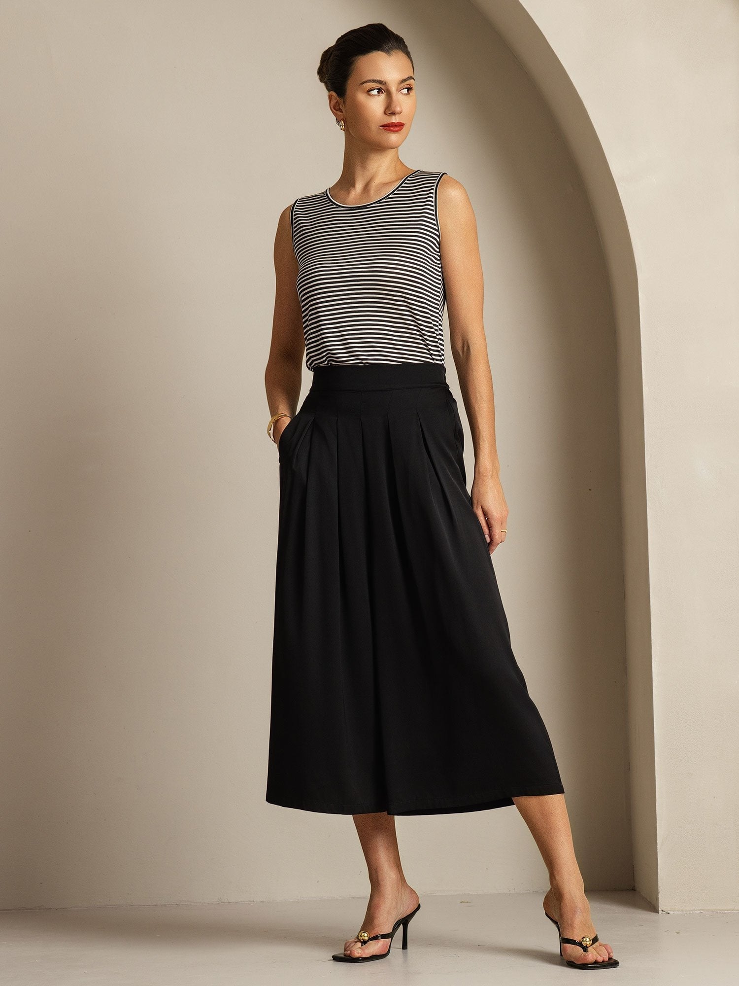 [Musta] SilkSilky-FI 19Momme Womens Pants 003