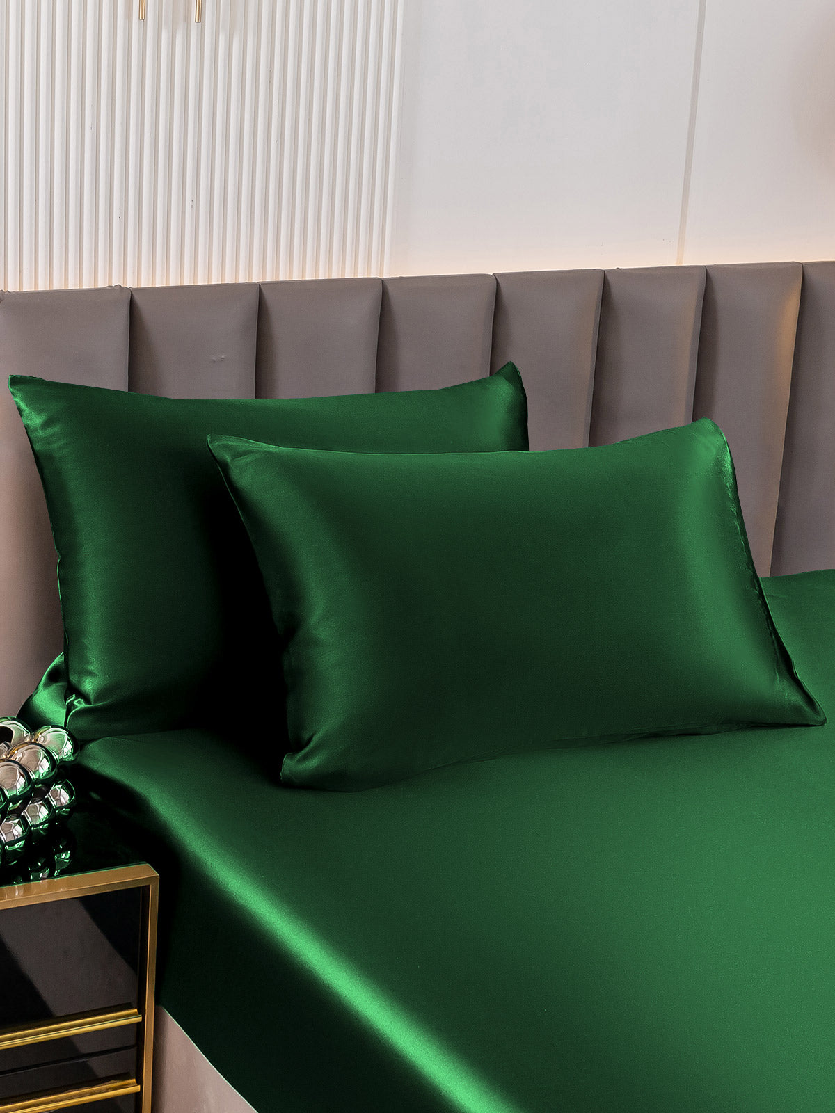 [Tummanvihreä] SilkSilky-FI 22Momme Pillowcase 002