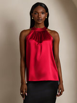[Viini] SilkSilky-FI Sleeveless Halterneck Naisten T-paita 005