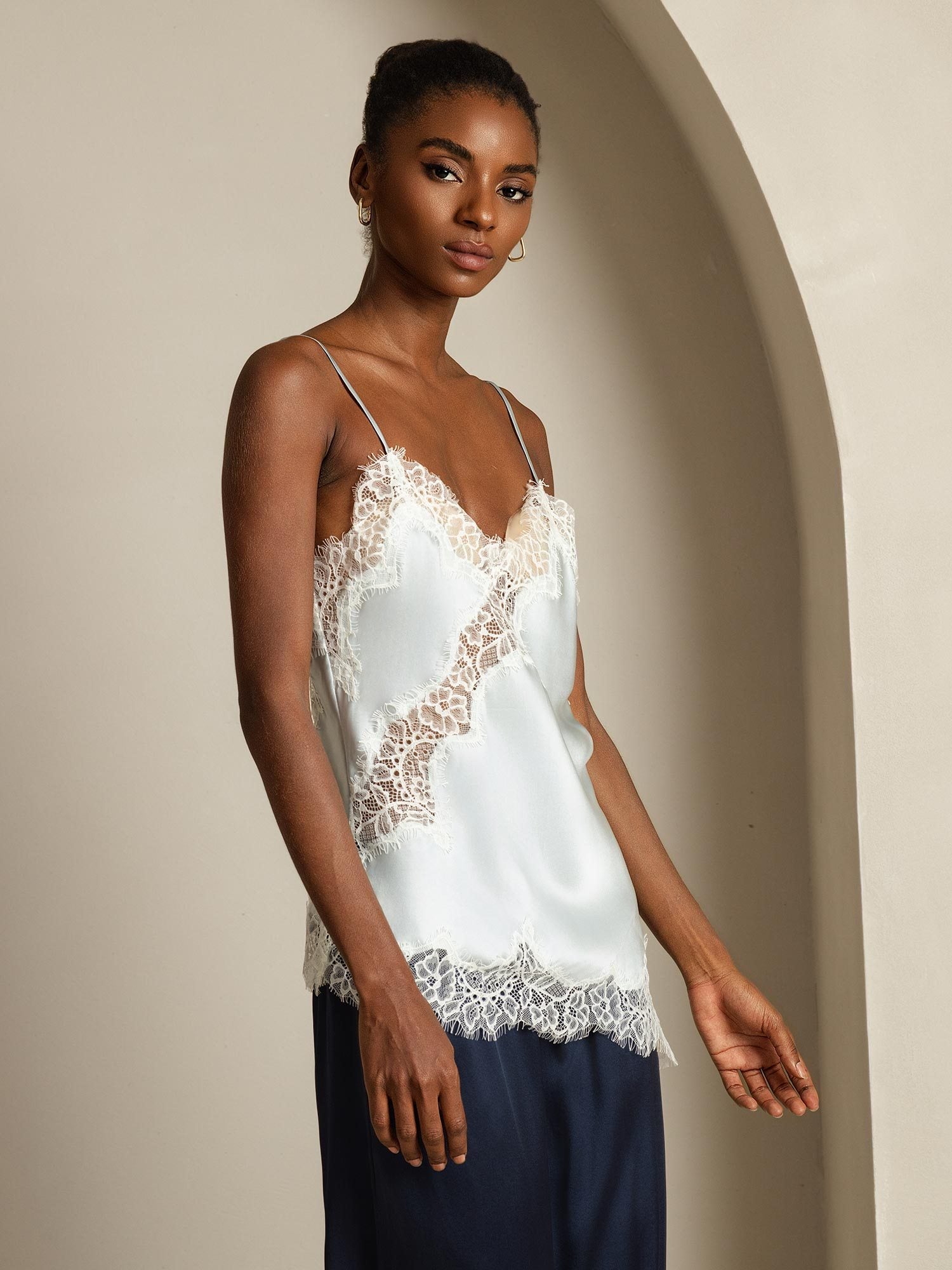 [Vaaleansininen] SilkSilky-FI Camisoles 003