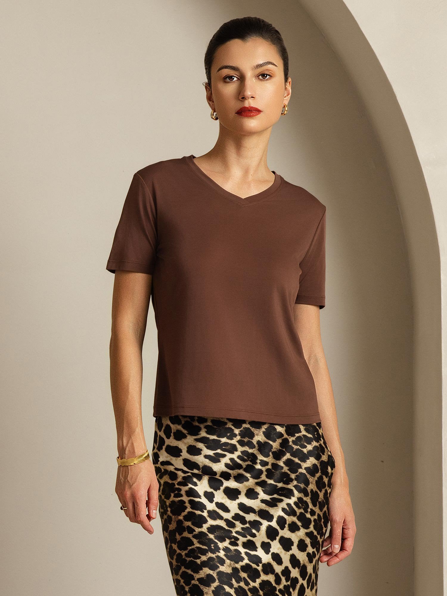 [Kahvi] SilkSilky-FI Womens T-Shirt 001