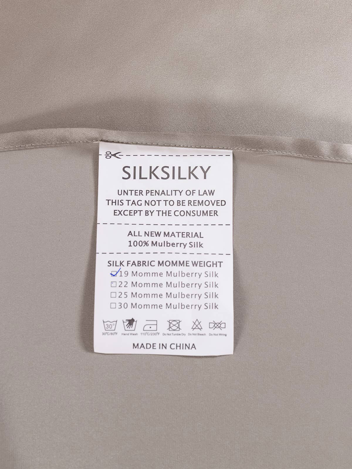 [Harmaa] SilkSilky-FI 25Momme Sheet 005