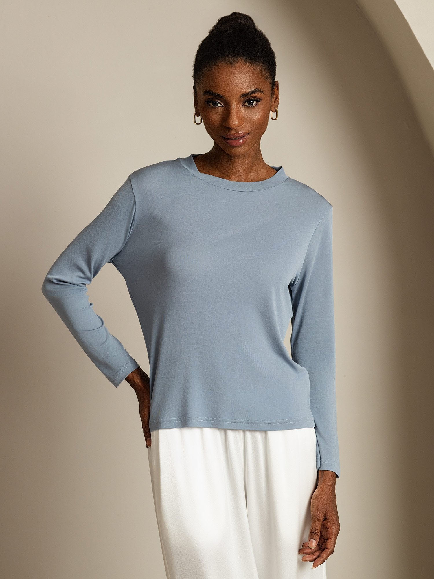 [Harmaansininen] SilkSilky-FI Womens T-Shirt 003