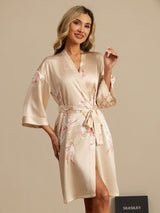 [Samppanja] SilkSilky-FI 3/4 Sleeve Naisten Aamutakki 004
