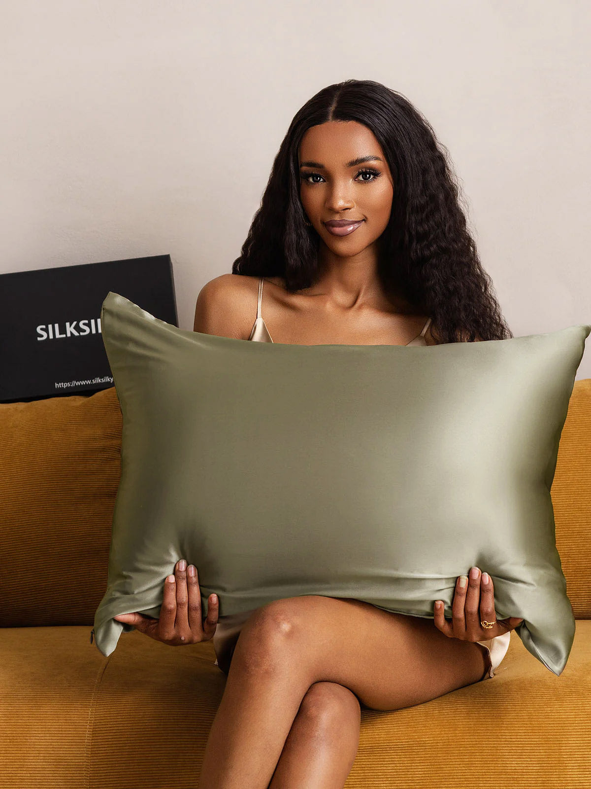 [Oliivinvihreä] SilkSilky-FI 22Momme Pillowcase 001