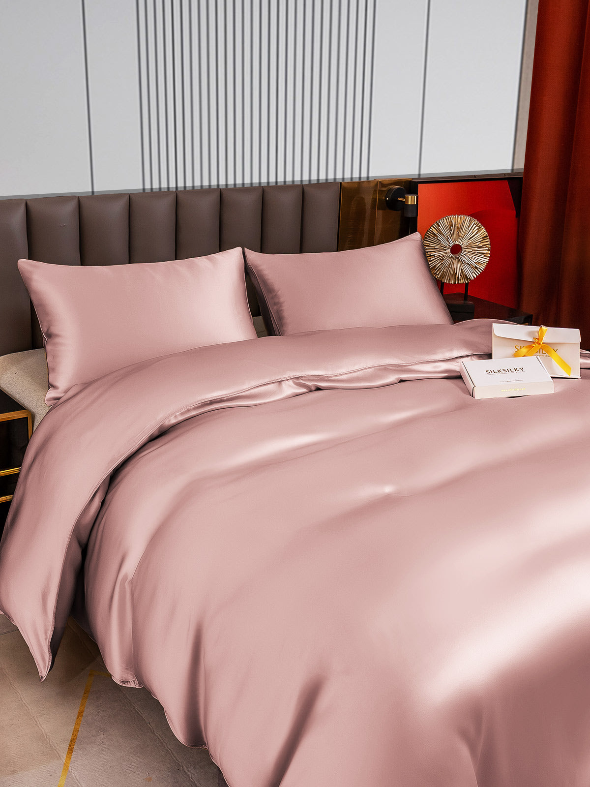 [Vaalean Mauve] SilkSilky-FI 22Momme Bedding Set 004